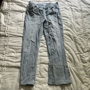 Frame Demin “Le Crop Mini Boot” Striped Jeans Size 31